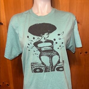 Graphic Tee with Afro Design